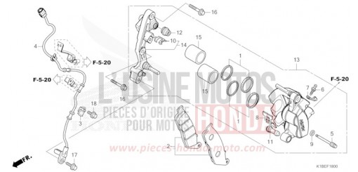 ETRIER DE FREIN AVANT NSS350AR de 2024